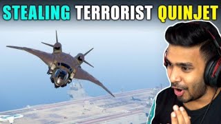 STEALING QUINJET FROM TERRORIST'S AIRCRAFT CARRIER | GTA V GAMEPLAY #shorts #viralshorts #ytshorts