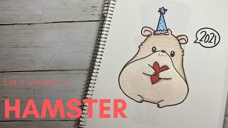 Let's doodle a New Years Hamster!