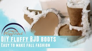 How to make fluffy boots for BJDs