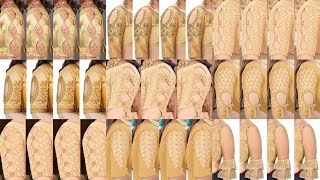 💋golden colour blouse designs 2024/golden blouse design/blouse hand design/blouse design/baju design