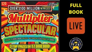 ⭕️ $20 TICKET 💰 FULL BOOK TEXAS LOTTERY SCRATCH OFF’S MULTIPLIER SPECTACULAR