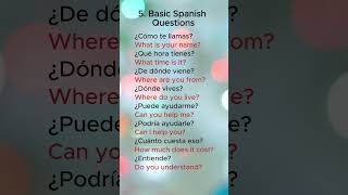 50 Spanish words and phrases to start learning Spanish P03-end  #spanishlessons #spanishforbeginners