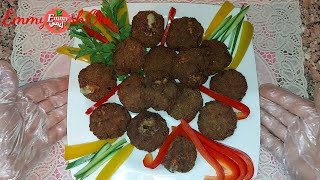 كفتة لحمة بانيه محشية جبنة  meat kofta with cheese inside