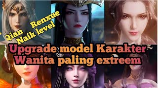 Model karakter wanita dalam donghua yang mengalami upgrade