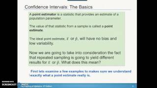 7.1 Confidence Intervals: The Basics Part 1