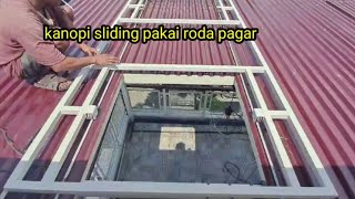 cara pasang kanopi sliding/geser manual atap seng spandek