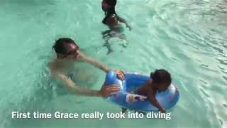 Swimming at Bamboo Hotel, Gambia 2017