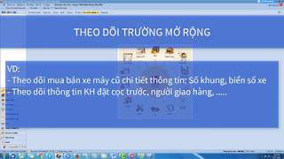 [SME2017] Theo dõi trường mở rộng trên chứng từ