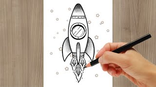 How To Draw A Space Ship - Drawing Tutorial With Pencil