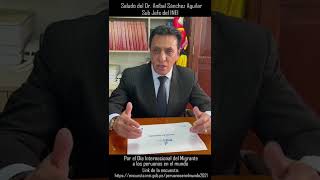 Saludo del Dr. Anibal Sánchez por el Día Internacional del Migrante