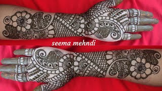 Easy💕Front Hand Mehandi।।Navratri 2023 Simple Mehndi Ka Design।।