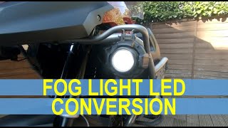 BMW R1200 GS Adventure 2008 Fog LED light conversion and fuse change