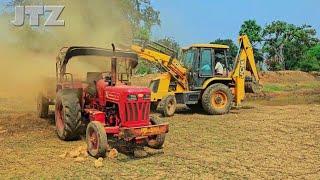 Village Working construction by Jcb 3dx && Two Mahindra tractor backhoe||Tractor video||#jcbvideo