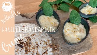 schnelle Vanille-Quark-Creme mit Mandarinen  |  Thermomix