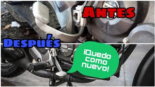 Enderezando la pata de freno de PULSAR NS125