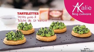 Tartelette petits pois bûche St Varent