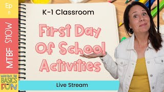 3 Activities for the First Day Of School- Kindergarten & First-Grade