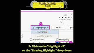 How to use Match Suffix in MS Word's find and replace