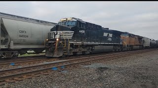 Norfolk Southern and Union Pacific freight train