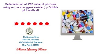 Determination of PA2 value of prazosin using rat anococcygeus muscle (by Schilds plot method)