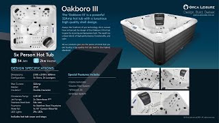 Orca Leisure Oakboro X 5 Person Hot Tub in Action