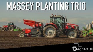 MASSEY FERGUSON tractors planting potatoes