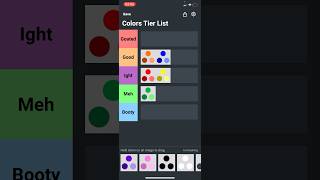 Colors Tier List #ranked #tierlist #colors