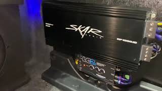 Skar loaded10” SDR subs on a Skar 1500.1D in my 2017 Ford Mustang (factory integration)