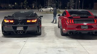 C7 ZO6 CORVETTE & 10r80 MUSTANG GT CUT UP IN TRAFFIC!!! 🫣🇲🇽 *POV DRIVE*