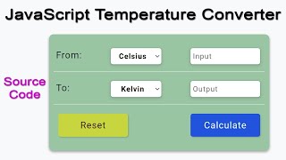 JavaScript Simple Projects for Beginners - Temperature Calculator With Source Code