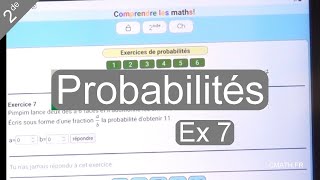 Ex 7 : probabilité d'obtenir 11 lors du lancé de deux dés