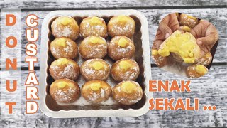 Donat Empuk isi Custard / Donat cream filled ala italia yang sangat enak