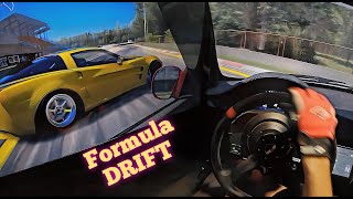 Assetto Corsa DRIFT Tandems - Triple Screen Setup I Helmet camera POV