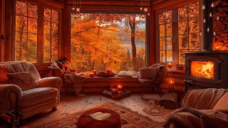 Cozy Autumn Forest Air - Piano Sound with Soothing Fire Sounds for Good Sleep