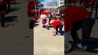 Little baseball fan has the cutest interaction with the mascot #baseball #mlbb #sports #viral #usa