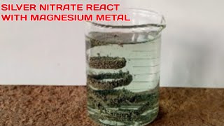 When silver nitrate react with magnesium metal ribbon || silver nitrate and magnesium metal