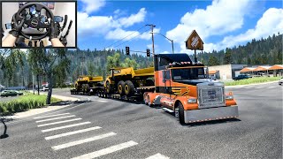 Massive Haulage: Transporting 2 Volvo Haulers on a Double Low Bed Trailer  American Truck Simulator