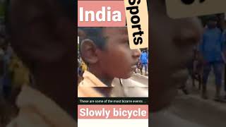 slowly bicycle race competition sport event in india