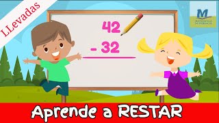 ✏ Como se RESTA con LLEVADAS para niños.