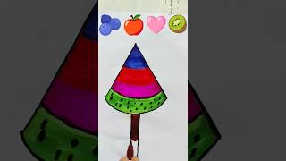 Watermelon 🍉Icecream🍦Colour mixing#satisfying#creative#art #asmr#icecream#easy#craftersiya#shorts 🩷🫐