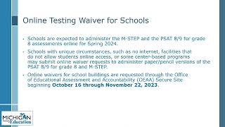 2023 2024 Grade 8 Test Administration Training Part I