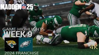 Jacksonville Jaguars vs. Philadelphia Eagles | NFL Week 9 Game Highlights | Madden 25 Sim | 4K HDR