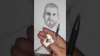 Lionel Messi Dry Brush and Pencil Drawing Video For Whatsapp Status (Argentinian Football Player)