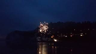 Fireworks at beach.  Oregon coast