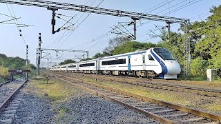 High-Speed Action: RKMP Rewa Vande Bharat Blazing Through Misrod at 130KMH 🔥 | Indian Railways