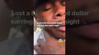 #dababy lost an ear ring worth 80k 😯😯😯😯 #shorts