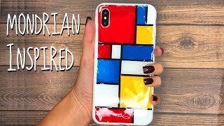 DIY Phone Case Mondrian Inspired