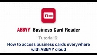 ABBYY BCR. #6 How to access business cards everywhere