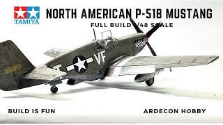 North American P 51 Mustang 1/48 scale build for beginner