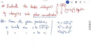 #B.Tech-MATHS2#MULTIPLE INTEGRATION#CHANGE OF VARIABLES IN DOUBLE INTEGRAL TO POLAR FORM-PROBLEMS